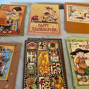 Mary Engelbreit Art Vintage Greeting Card Lot Thanksgiving 12 Cards